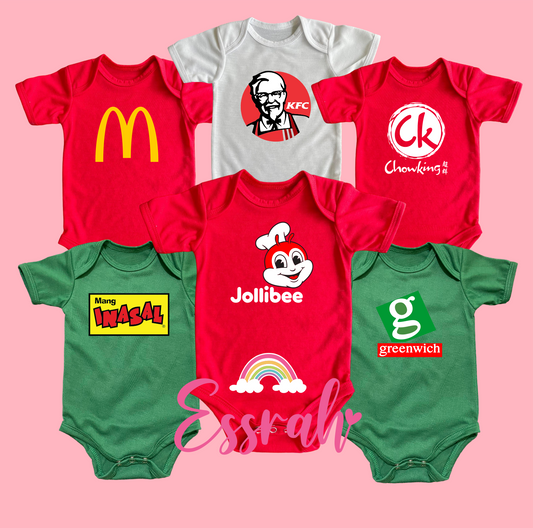 Baby onesie themed logo costume